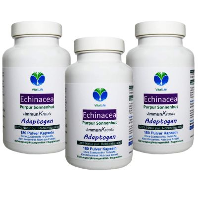 Echinacea ImmunFit Adaptogen 540 Capsules (3 x 180) – Pure Powder