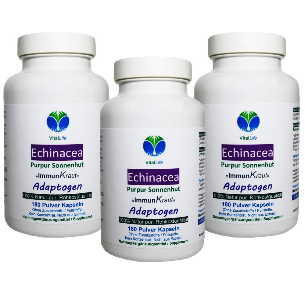 Echinacea ImmunFit Adaptogen 540 Capsules (3 x 180) – Pure Powder