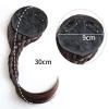 Synthetic Braided Fishtail Bangs Hairpiece, One-Piece Clip-In Hair Extension view 2