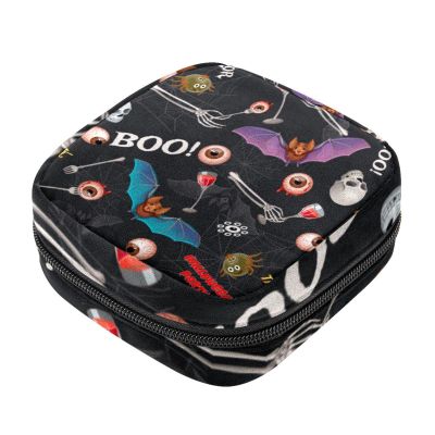 RODAILY CAY Women's Sanitary Pad Storage Bag, Cat Print, Pink