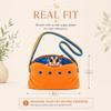 Meow&Woof Sugar Glider Bonding Pouch for Small Pets with Strap, Orange view 4
