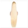 Lace Front Human Hair Wig for Women, Transparent Brazilian Straight Frontal Wig, 613, 13x6, 18-Inch, #150 Density view 1