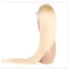 Lace Front Human Hair Wig for Women, Transparent Brazilian Straight Frontal Wig, 613, 13x6, 18-Inch, #150 Density view 4