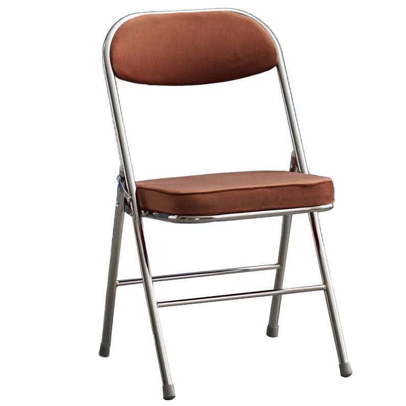 YangRy Corduroy Retro Folding Chair, Lounge Chair, Padded Sled-Base Chair