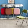 YangRy Corduroy Retro Folding Chair, Lounge Chair, Padded Sled-Base Chair view 2