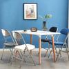 YangRy Corduroy Retro Folding Chair, Lounge Chair, Padded Sled-Base Chair view 3