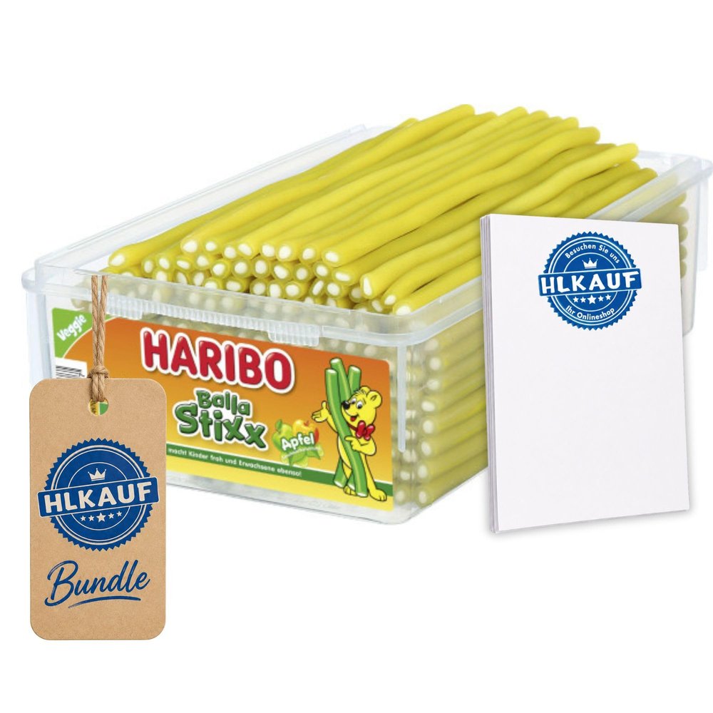 HLKauf Balla Stixx Bundle, Assorted Sets, Mixed Pack, Bulk Pack, Bro Box & Notepad (Balla Apple & 1 HLKauf Notepad)