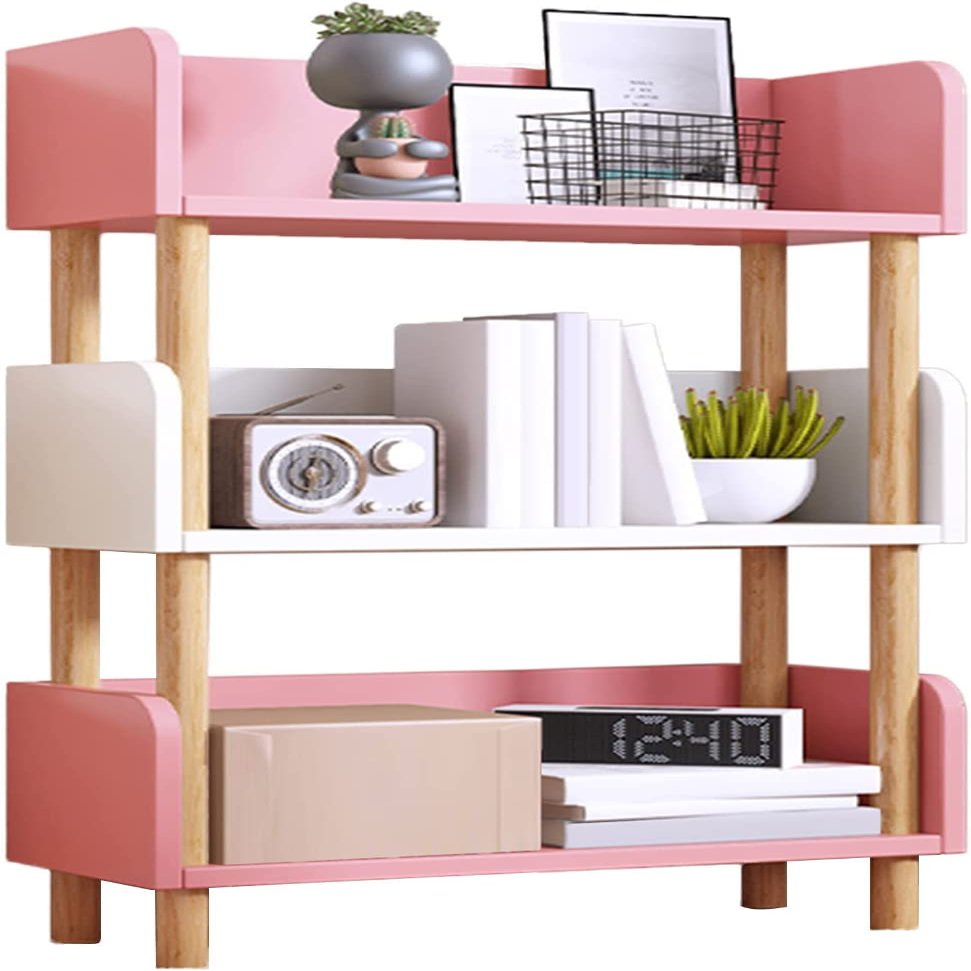 Simple 3-Tier Pink Bookshelf