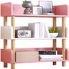 Simple 3-Tier Pink Bookshelf view 1