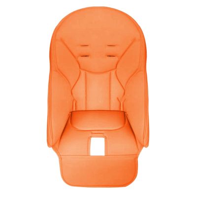 Hiseng Baby High Chair Cushion Cover, Universal PU Leather High Chair Seat Cover for Baby Dining Chairs, Replacement Cushion for Children (40 x 83 cm, Orange)