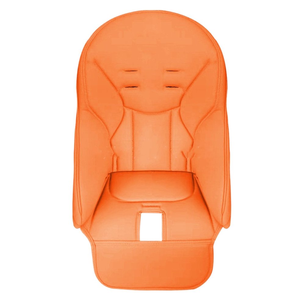 Hiseng Baby High Chair Cushion Cover, Universal PU Leather High Chair Seat Cover for Baby Dining Chairs, Replacement Cushion for Children (40 x 83 cm, Orange)