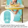 Hiseng Baby High Chair Cushion Cover, Universal PU Leather High Chair Seat Cover for Baby Dining Chairs, Replacement Cushion for Children (40 x 83 cm, Orange) view 4