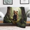 Animal Print Plush Fleece Blanket, 130 x 150 cm view 2