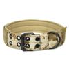 Adjustable Military Dog Collar, Soft Nylon, Khaki, M view 1