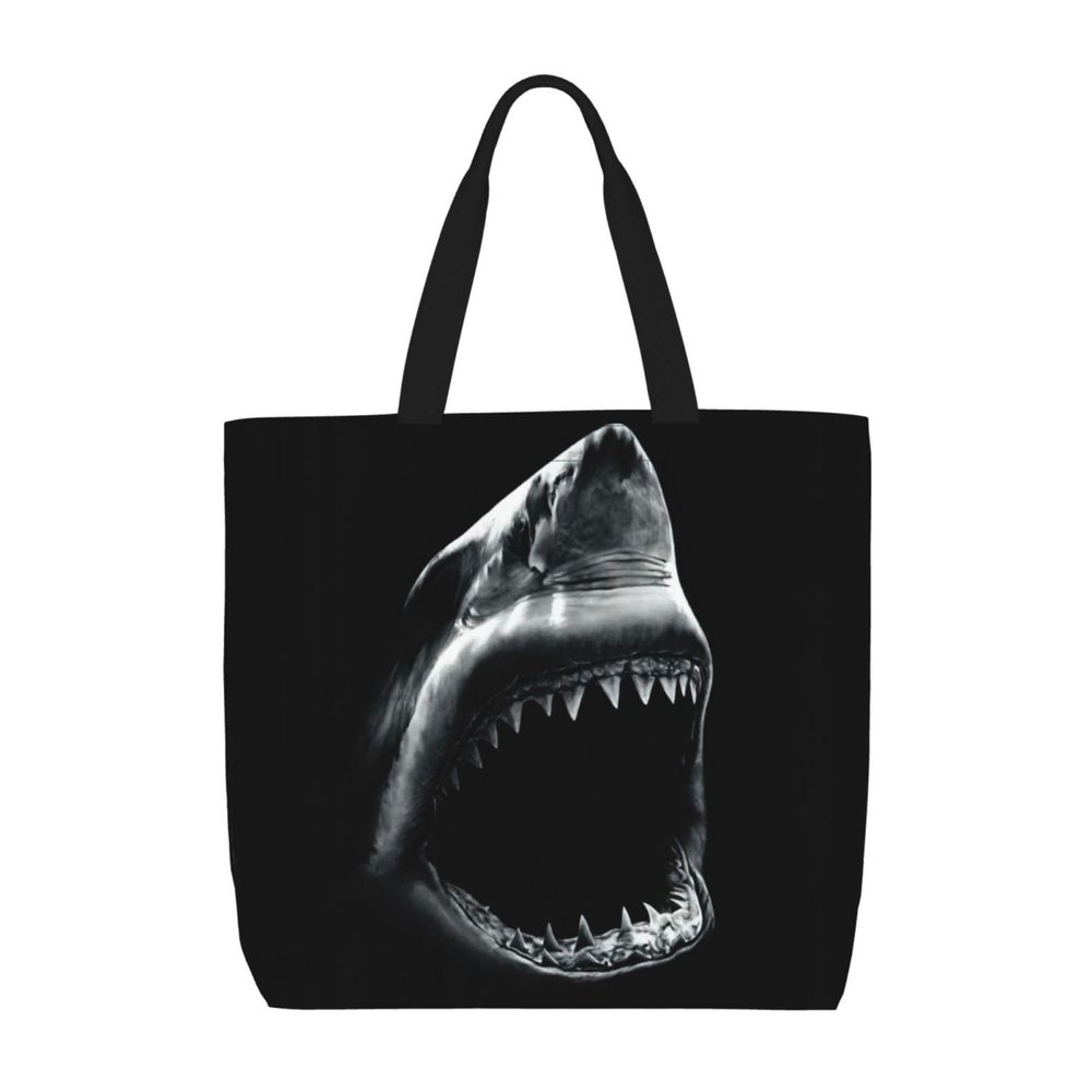 OdDdot Hobo Bag with Raven Print, Women's Shoulder Bag, Large Capacity, Mom Bag, Shark1, One Size