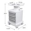 ROEDAX Salon Trolley with Large Drawers, ABS Cart, Instrument Tray and Wheels view 3