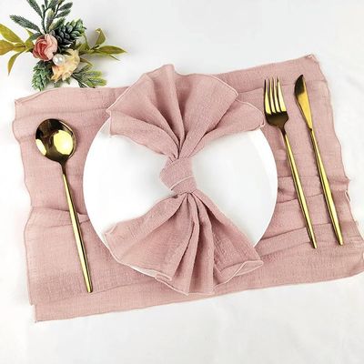 NEDLON 100-Piece Terracotta Cotton Gauze Napkins, 30 x 30 cm