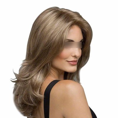Ombre Blonde Curly Wig for Women, Long Synthetic Wig for Everyday Wear, Parties and Cosplay