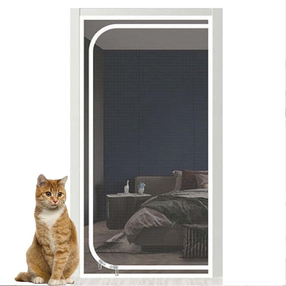 Reinforced Pet Screen Door for Cats, 100 x 210 cm