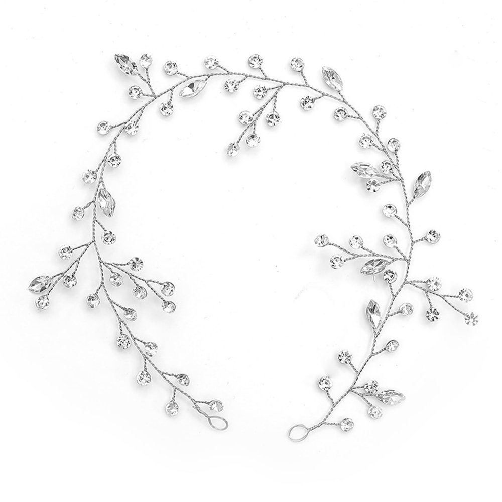 Bridal Crystal Hair Vine Headband with Rhinestones