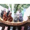 JRBJWYVV 1.4-Inch Rabbit Statue, Pink Zebra Jasper view 2