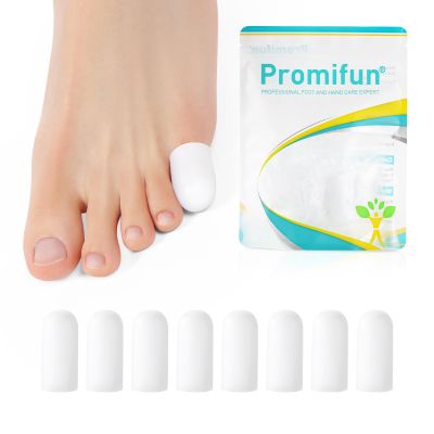 Promifun Silicone Toe Protectors and Toe Caps, Unisex, 8-Piece Set, Small