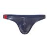 Gefomuofe Men's Wetlook Thong Brief, Shiny Latex-Look Front Pouch with Snap Buttons view 1