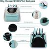 Cat Backpack Pet Carrier for Cats and Small Dogs, Green, Size 3 view 4