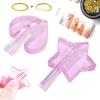 yeeplant Mini Set of 2 Acrylic Nail Tools, Portable Hollow Frame, Pink Metal Bending Tool view 3
