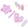 yeeplant Mini Set of 2 Acrylic Nail Tools, Portable Hollow Frame, Pink Metal Bending Tool view 4