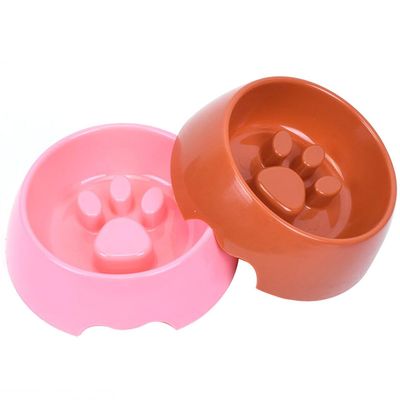 2-Piece Round Thickened Slow-Feed Bowl Set for Cats and Dogs