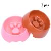 2-Piece Round Thickened Slow-Feed Bowl Set for Cats and Dogs view 3