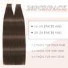 YDDM Tape-In Human Hair Extensions, 20 Pieces, 18 in (45 cm), 40 g, Dark Brown, Remy, Invisible Tape, Straight, 2# view 2