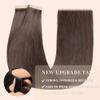YDDM Tape-In Human Hair Extensions, 20 Pieces, 18 in (45 cm), 40 g, Dark Brown, Remy, Invisible Tape, Straight, 2# view 4
