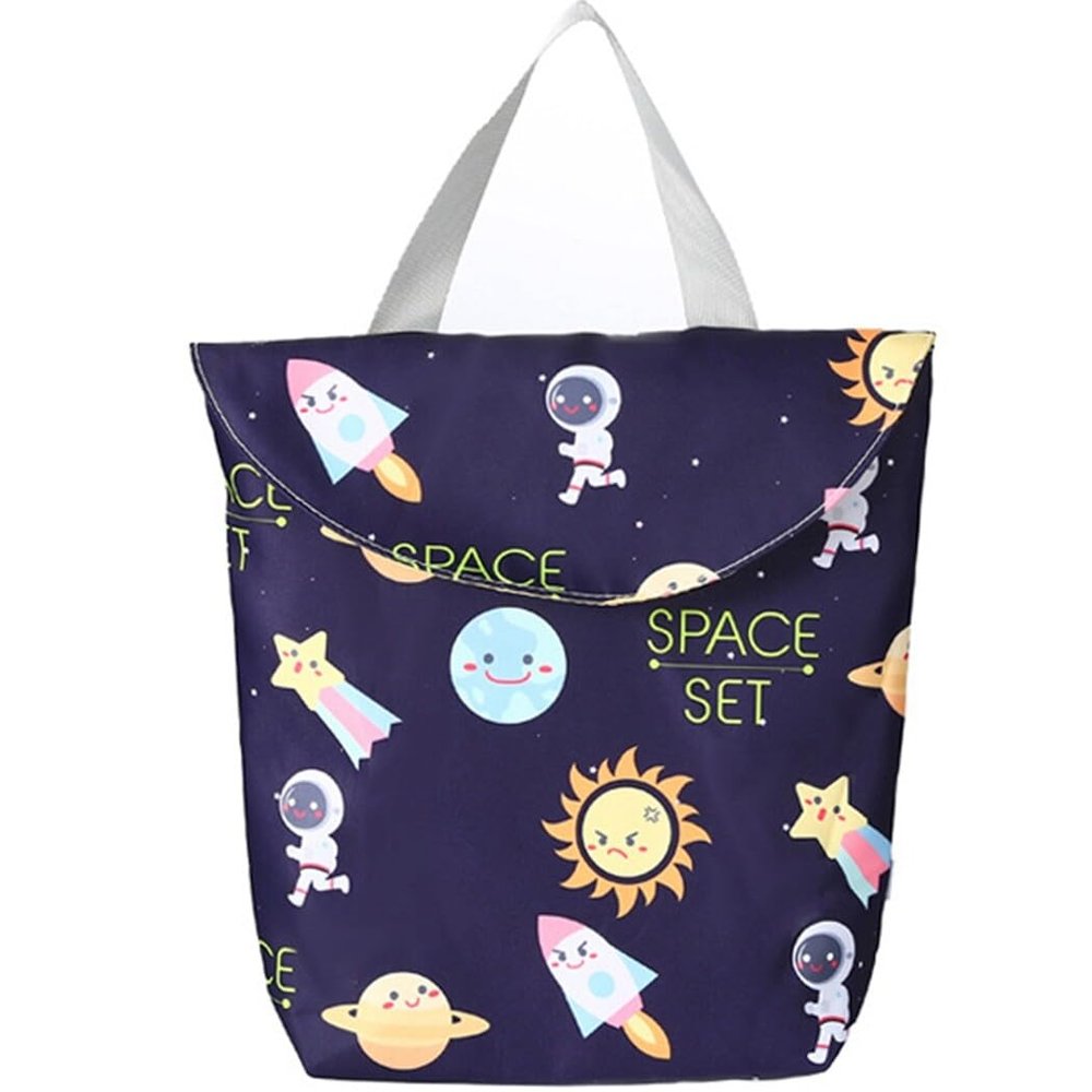 yeeplant Canvas Travel Diaper Bag, Portable Cartoon Decorative Reusable Stroller Bag for Outdoors, Multi, One Size