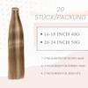 YDDM Tape-In Human Hair Extensions, Golden Brown Balayage, 20 Pieces, 60 cm, 50 g, Remy, P6/613# view 2