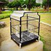 DLAZUM Simple Retro Bird Cage, Large Stainless Steel Outdoor Bird Carrier view 2