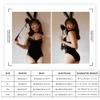 SINROYEE Sexy Bunny Girl Costume for Women, Playful Lingerie, Cosplay Rabbit One-Piece Bodysuit for Cosplay Parties (Black, XXL) view 4