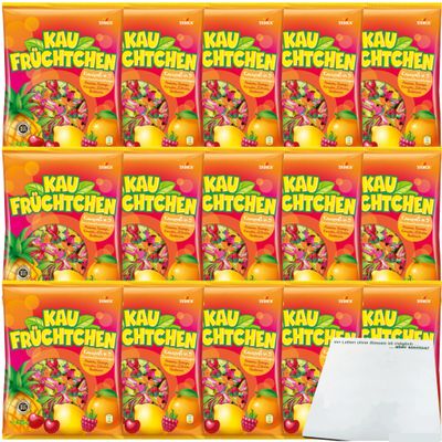 Storck Kaufrchtchen Chewy Candies in 5 Fruity Flavors, Multipack (15 x 425 g) + USY Block