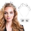 Silver Star Headband with Face Tattoo Stickers view 1