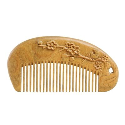 Portable Solid Wood Fine-Tooth Hair Styling Comb