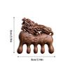 Kirin Carved Wide-Tooth Five-Prong Meridian Wooden Massage Comb view 2