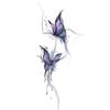 Blue and Purple Butterfly Tattoo Stickers, Colorful, Waterproof, Long-Lasting Arm Tattoos view 1