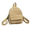 tuwiwol Lightweight Women's Mini Corduroy Backpack, Khaki view 1
