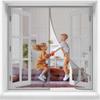 Magnetic Insect Screen for Window, 80 x 130 cm, Gray view 1