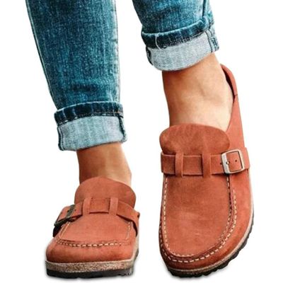 Women's Slip-On Suede Loafer Sandals, Platform Flats, Summer Canvas Shoes, 04, 41 (3 36 EU) (1 40 EU)