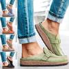 Women's Slip-On Suede Loafer Sandals, Platform Flats, Summer Canvas Shoes, 04, 41 (3 36 EU) (1 40 EU) view 4