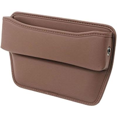 RWRAPS Car Seat Gap Storage Box for Suzuki Swift Hatchback 2017–2020, PU Leather Console Organizer, C/Brown