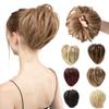 Straight Synthetic Messy Bun Hairpiece with Elastic Band, Color 1BT118 view 2