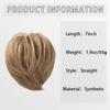 Straight Synthetic Messy Bun Hairpiece with Elastic Band, Color 1BT118 view 3